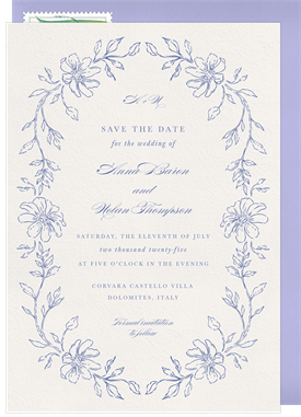 'Flower Blossoms' Wedding Save the Date