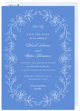 'Flower Blossoms' Wedding Save the Date