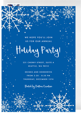 'Snowy Twilight' Holiday Party Invitation