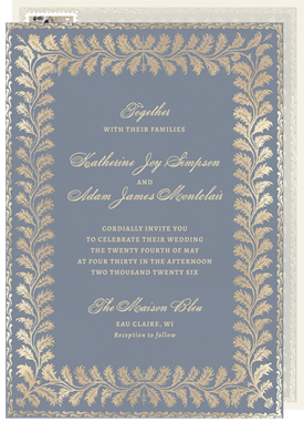 'Gilded Vines' Wedding Invitation