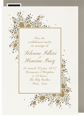 'Sequins and Pearls' Wedding Invitation