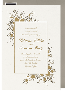 'Sequins and Pearls' Wedding Invitation