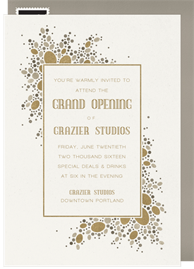 'Sequins and Pearls' Grand opening Invitation