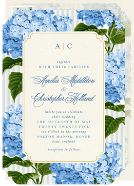 'Posh Hydrangea' Wedding Invitation