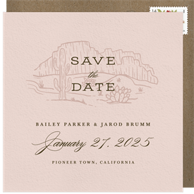 'Western Desert' Wedding Save the Date