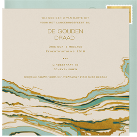 'Golden Harmony' Business Invitation