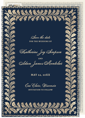 'Gilded Vines' Wedding Save the Date