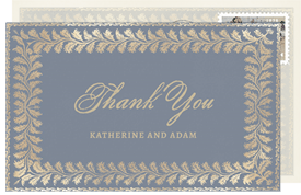 'Gilded Vines' Wedding Thank You Note