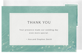 'Painted Grove' Wedding Thank You Note