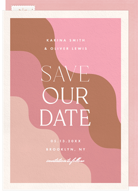 'Boho Curve' Wedding Save the Date