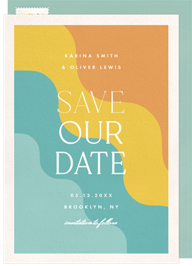 'Boho Curve' Wedding Save the Date