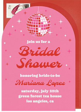 'Disco Sparkle' Bridal Shower Invitation