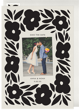 'Contemporary Poppies' Wedding Save the Date