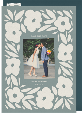 'Contemporary Poppies' Wedding Save the Date