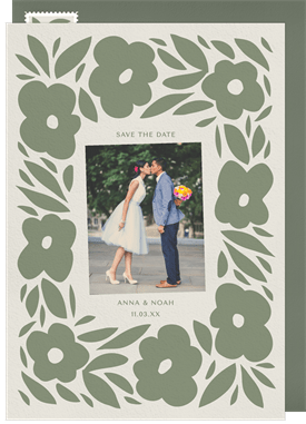 'Contemporary Poppies' Wedding Save the Date
