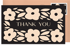 'Contemporary Poppies' Wedding Thank You Note