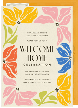 'Breezy Blooms' Party Invitation