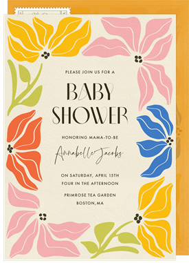 'Breezy Blooms' Baby Shower Invitation