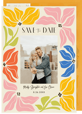 'Breezy Blooms' Wedding Save the Date