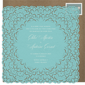 'French Bloom' Wedding Invitation