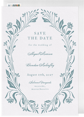 'Filigree Flora' Wedding Save the Date