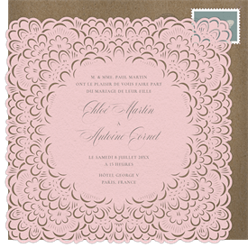 'French Bloom' Wedding Invitation