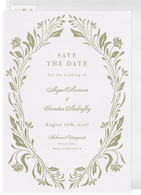 'Filigree Flora' Wedding Save the Date