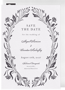 'Filigree Flora' Wedding Save the Date