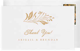 'Filigree Flora' Wedding Thank You Note