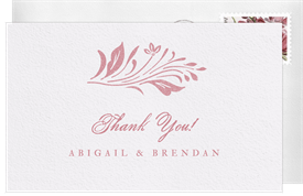 'Filigree Flora' Wedding Thank You Note