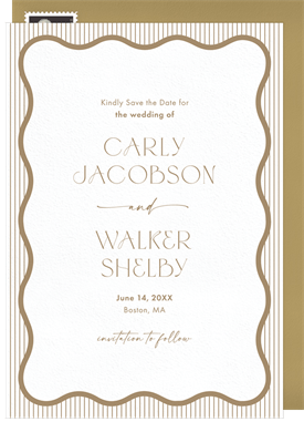 'Pinstripe Wave' Wedding Save the Date