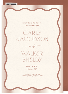 'Pinstripe Wave' Wedding Save the Date