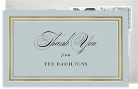 'Opulent Baroque Frame' Wedding Thank You Note
