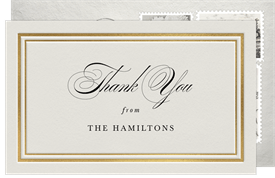 'Opulent Baroque Frame' Wedding Thank You Note
