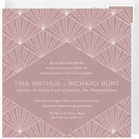 'Pearl Chandelier' Wedding Invitation