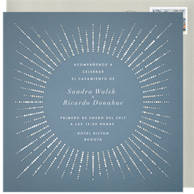 'Silver Stardust' Wedding Invitation