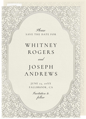 'Formal Garden' Wedding Save the Date