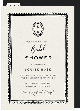 'Scalloped Charm' Bridal Shower Invitation
