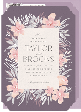 'Blush Botanicals' Wedding Invitation