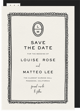 'Scalloped Charm' Wedding Save the Date