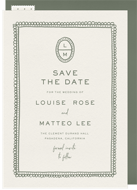 'Scalloped Charm' Wedding Save the Date