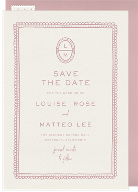 'Scalloped Charm' Wedding Save the Date