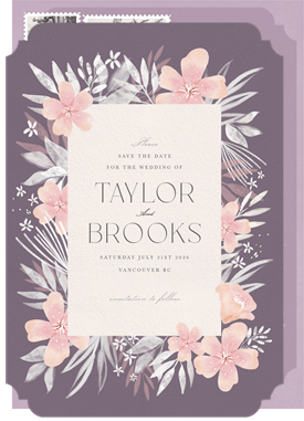 'Blush Botanicals' Wedding Save the Date