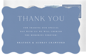 'Elegant Wave' Wedding Thank You Note