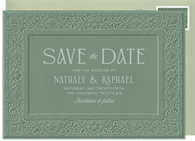 'Lace Letterpress' Wedding Save the Date