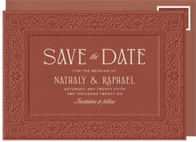 'Lace Letterpress' Wedding Save the Date