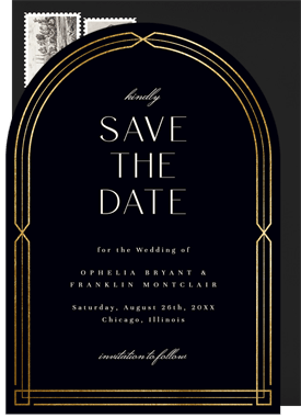 'Deco Arch' Wedding Save the Date