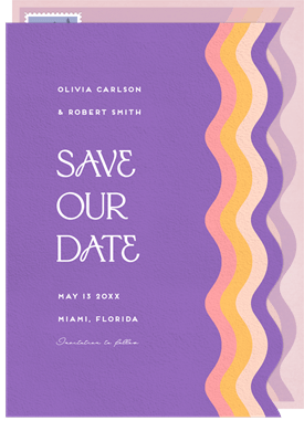 'Abstract Beach' Wedding Save the Date