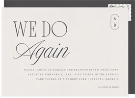 'Do You' Vow Renewal Invitation