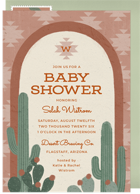 'Desert Adobe' Baby Shower Invitation